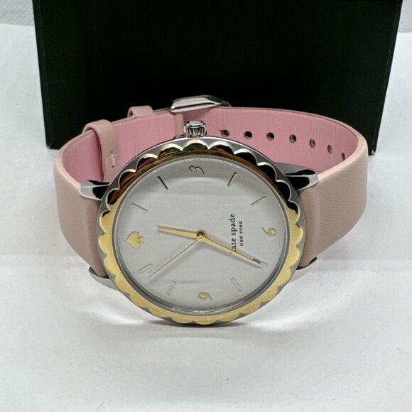 Kate Spade Morningside KSW1507 Women Blush Leather Strap Analog Dial Watch JNA86